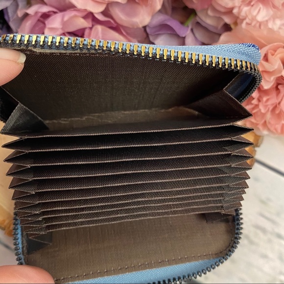 Blue Mickey Mouse Vegan Leather Zippered Wallet - Picture 7 of 9